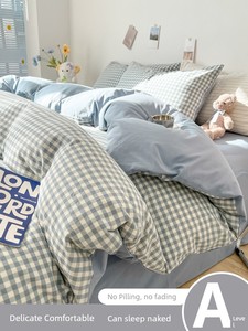 Duvet Cover One-Piece 180 X220 Non-Cotton Pure Cotton Single Double Thick Separate Quilt Cover 150 X200 Quilt Cover of B