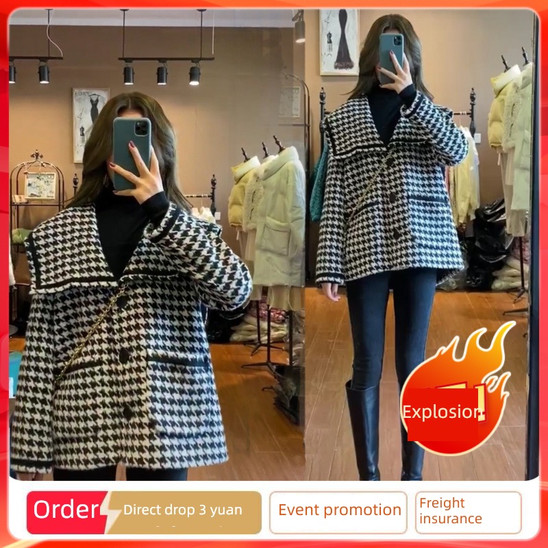 loose coat female have cash less than that is registered in the accounts easy winter Cotton clip Wool loose coat