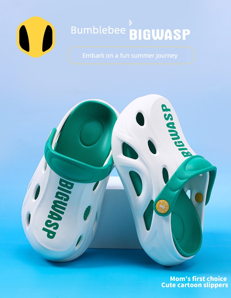 Bumblebee Children's Slippers Boys' Clogs New Summer Non-Slip Sandals Boys' Big Kids Beach Sandals Kids' Slippers — 1