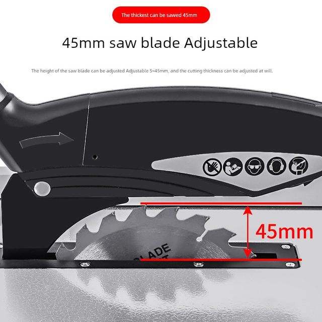 Woodworking table saw cutting machine push multi-functional power tool workbench dust-free small miter cutting board household chain saw