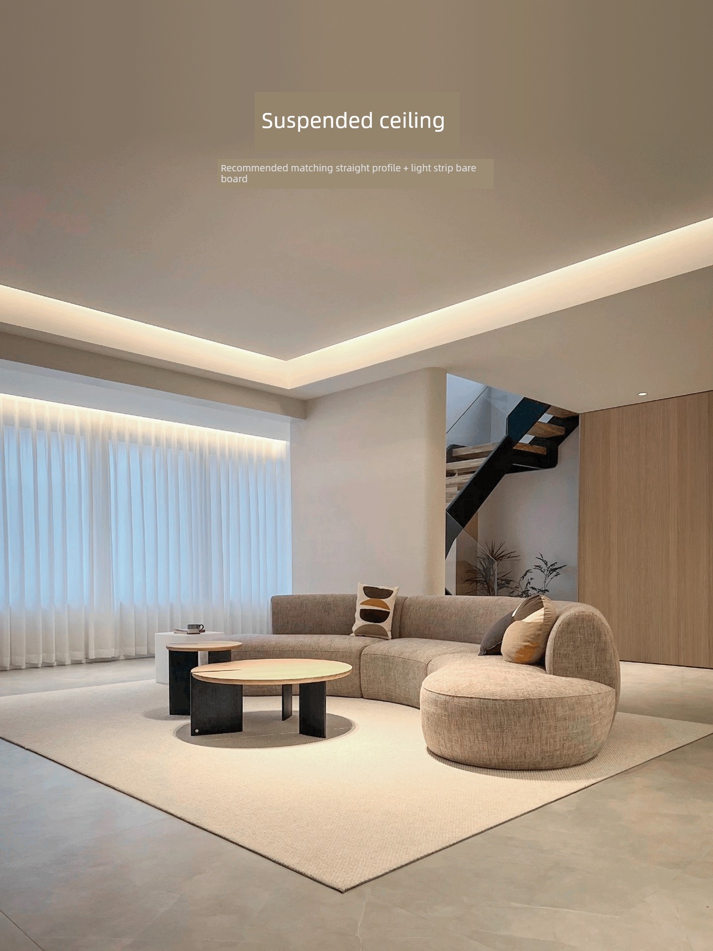 Jiandun Full-Spectrum Light Strip Led Embedded Eye-Protection Light Bar for Living Room Double-Ceiling Smart Linear Light