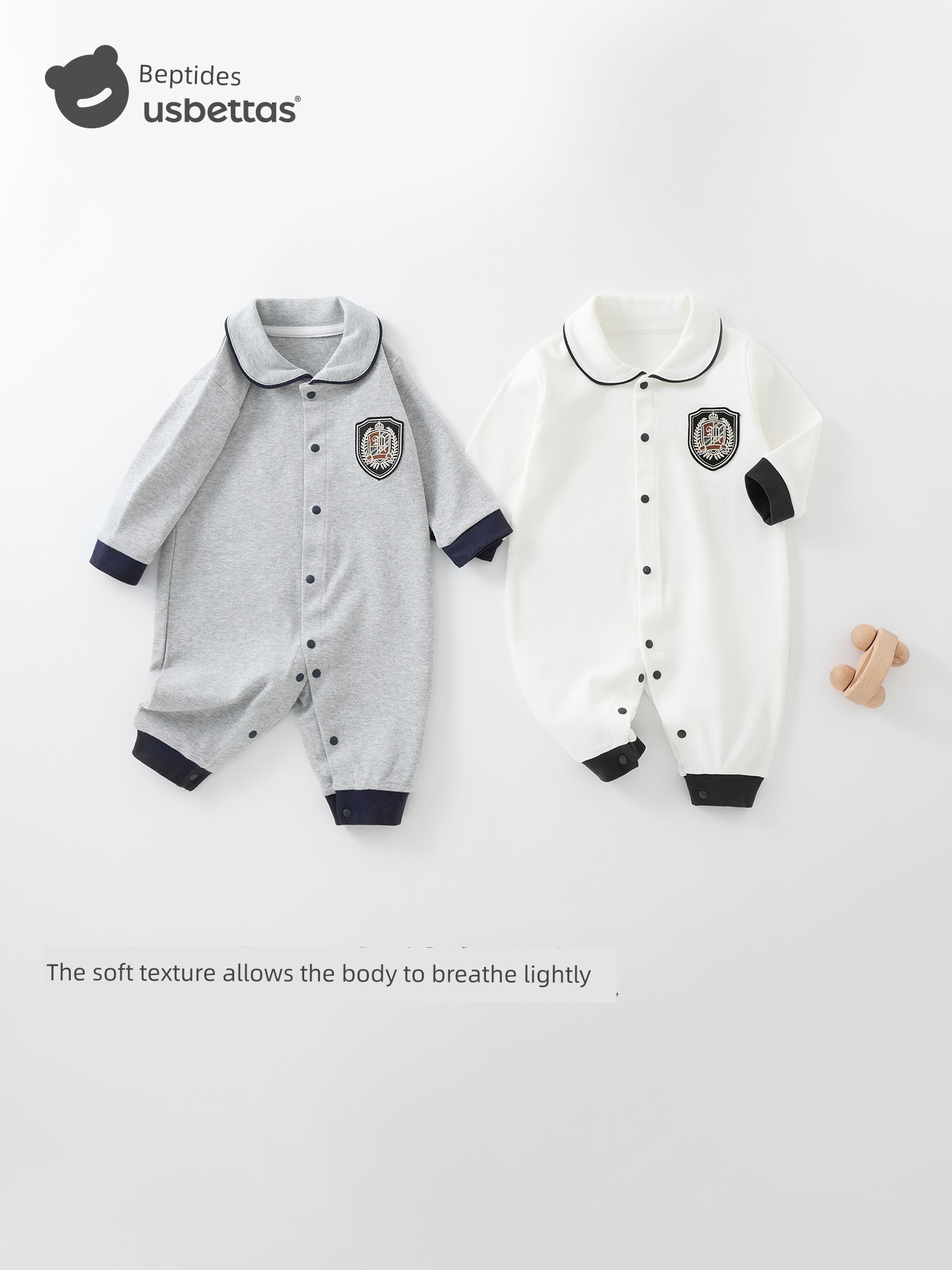 Beitais Baby Jumpsuit Autumn Outing Clothing Infant Full-Month Baby Clothes Autumn Outfit Pure Cotton Crawling Suit S