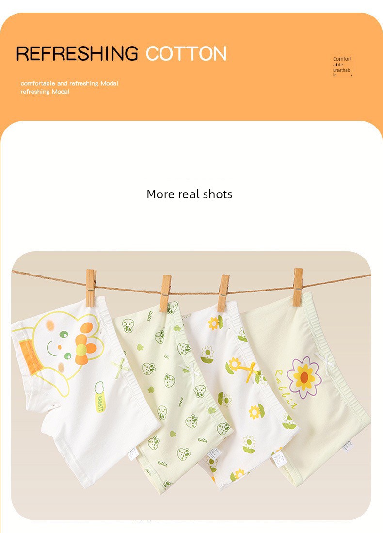 Children's Underwear for Girls, Pure Cotton Baby Boxer Shorts, Mid-To-Large Children's 100% Cotton Shorts for Girls That Don'T Pinch the Buttocks — 11