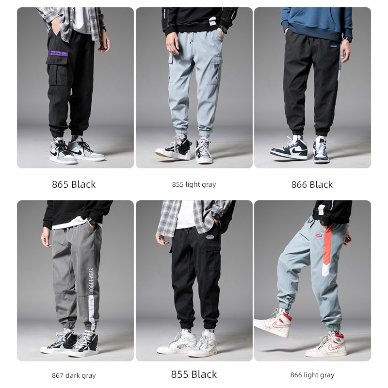 Spring and Autumn teenagers black leisure time trousers work clothes