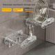 Suction cup retractable washbasin rack wall-mounted bathroom washbasin storage rack bathroom hole-free storage rack basin plating tool