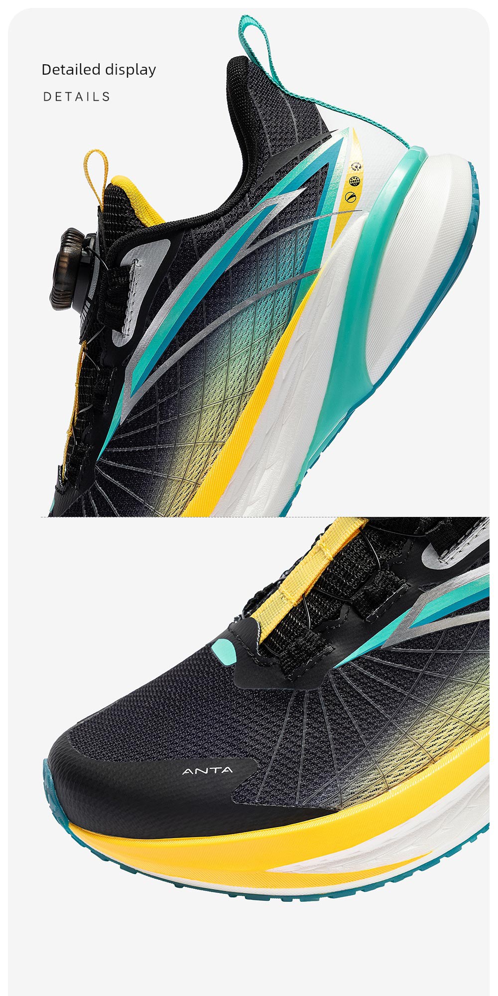 Anta Children's Wave 4 Running Shoes 2026 Summer New Breathable Professional Physical Test Running Shoes for Boys and Girls Youth Shoes — 32
