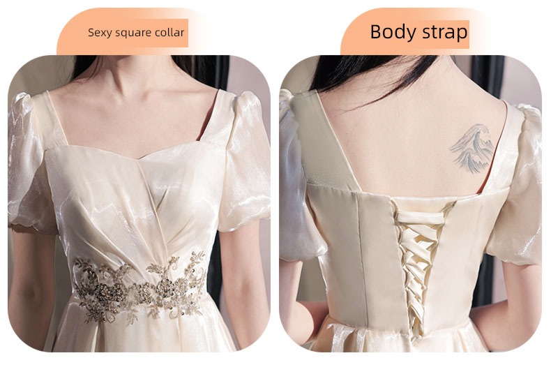 Sisterhood Champagne winter Minority wedding Bridesmaid Dresses