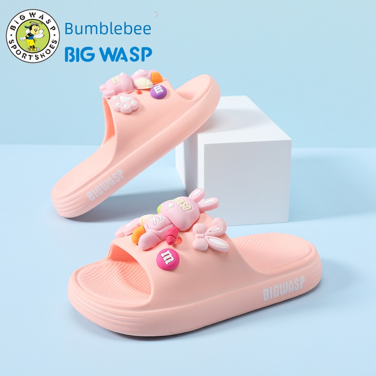 Bumblebee Children's Slippers for Boys, Non-Slip, New Model for Toddlers, Indoor Car-Shaped Bathroom Quiet Slippers — 2