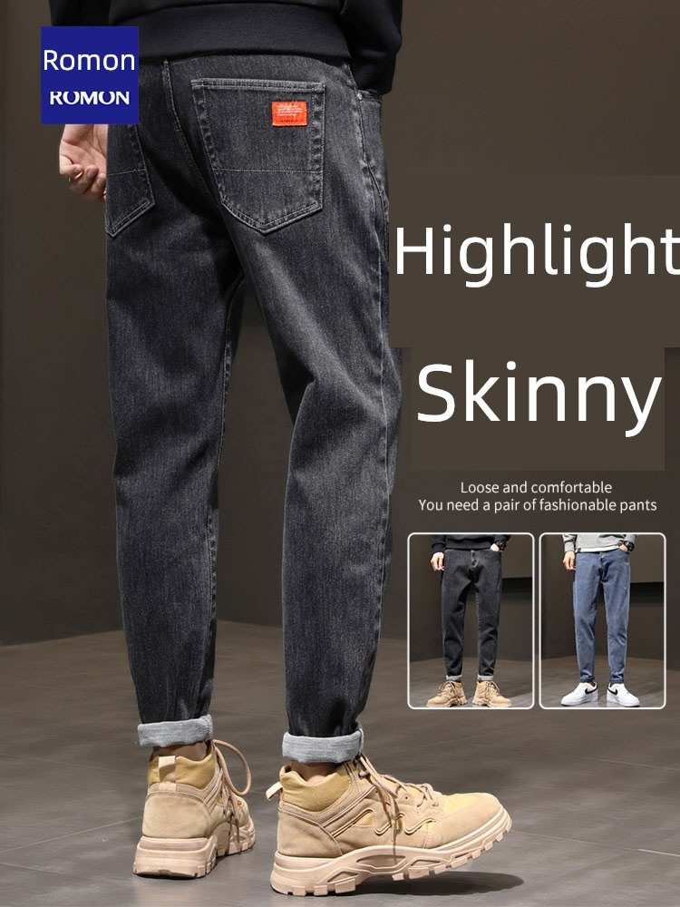 Romon Spring and Autumn Thick style winter man Jeans