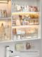 Mirror cabinet storage box bathroom toilet cosmetics facial mask lipstick storage rack cabinet rear mirror inclined divider panel