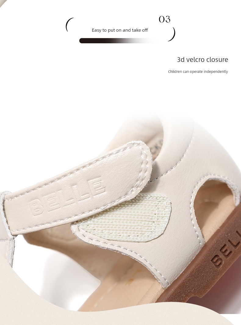Belle Children's Shoes Girls' Sandals 2026 Summer New Soft-Soled Shoes Little Girls Princess Shoes Kidsren's Toddler Shoes — 6
