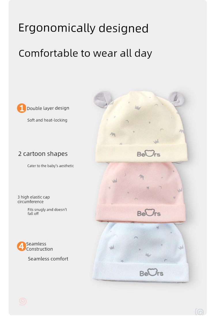 Spring and Autumn Pure Cotton Baby Double-Layer Baby Hat — 6