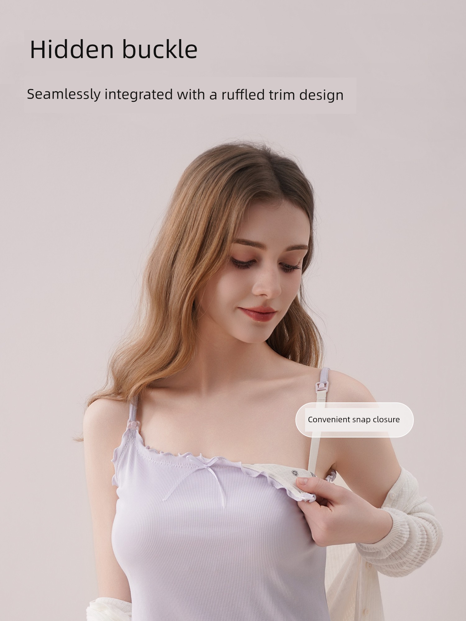 Adjustable Nursing Camisole with Breast Pads, Postpartum Breastfeeding Maternity Wear, Stylish Mom Outerwear, Anti-Sagging Base Layer — 10