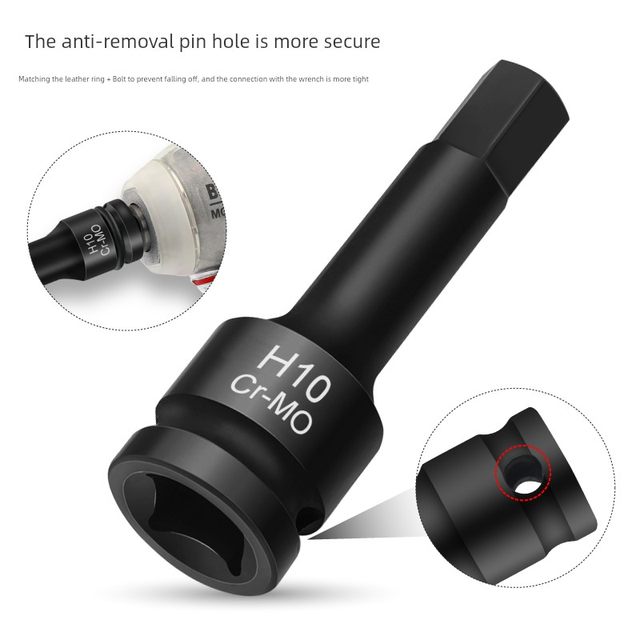 Ximeng Hexagonal Sleeve 1/2 Big Fly Electric Wrench Wind Cannon 6-angle One-piece Plum Blossom Blossom Boundary Extended Set