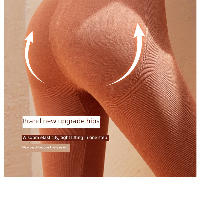 Autumn and winter Buttock lifting The abdomen Tight fitting wool Plush Leggings