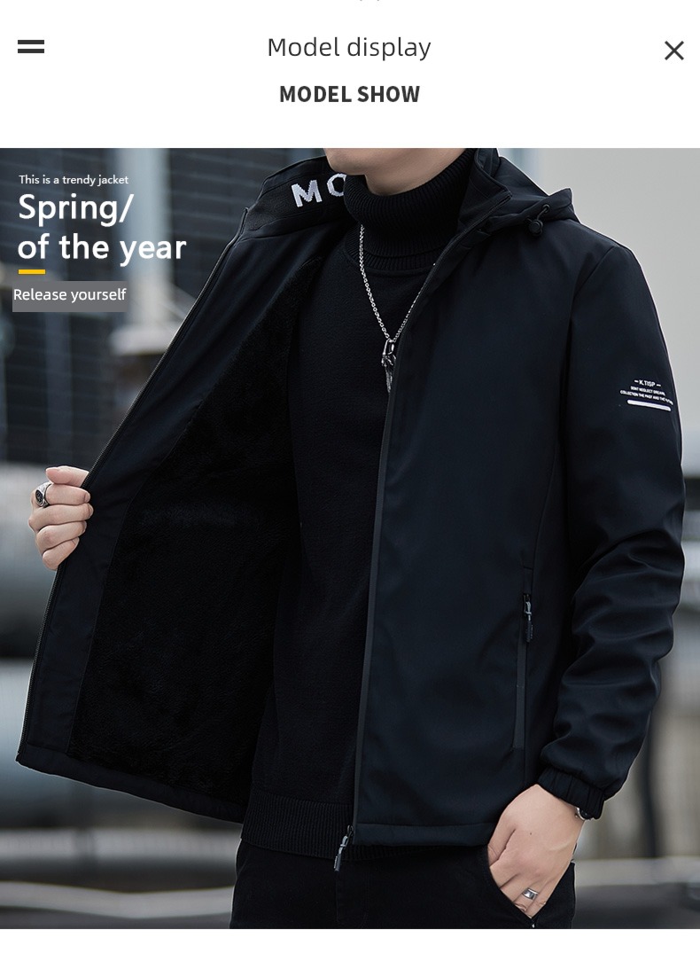 dandy winter removable Autumn clothes Hooded loose coat