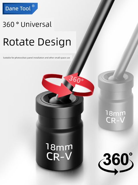 Photovoltaic power station universal sleeve electric wrench conversion head air conditioner installation disassembly tool lengthening connection rod turning