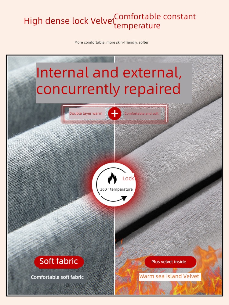 Autumn and winter teenagers Plush schoolboy leisure time trousers