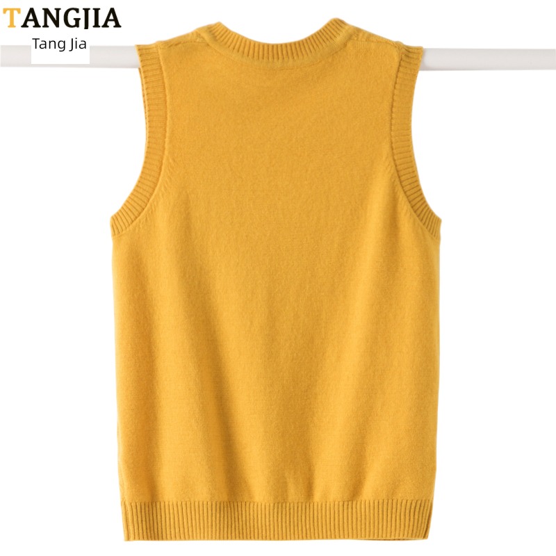 V-collar teenagers Autumn and winter easy Wool knitting vest