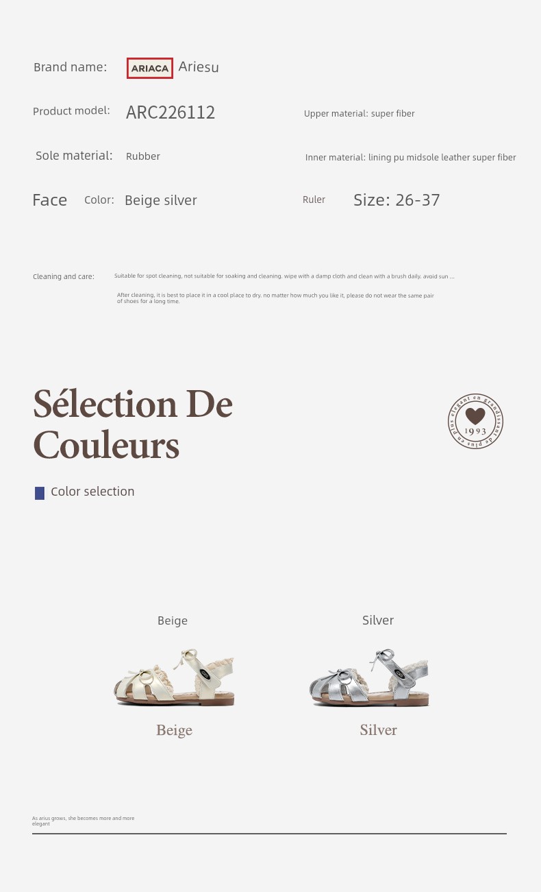 Ariaca Girls' Leather Shoes Mary Jane Shoes Summer Shallow Shoes Little Girls' Single Shoes Kidsren's Princess Shoes — 14