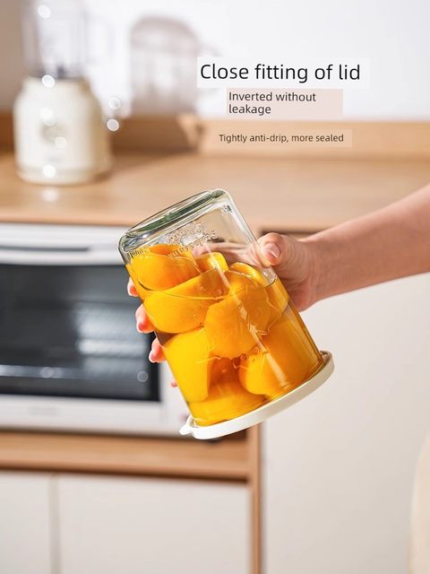 Canned sealed jars Food grade moisture-proof pickled vegetables, kimchi snacks dry goods kitchen storage glass jar with lid fresh-keeping bowl
