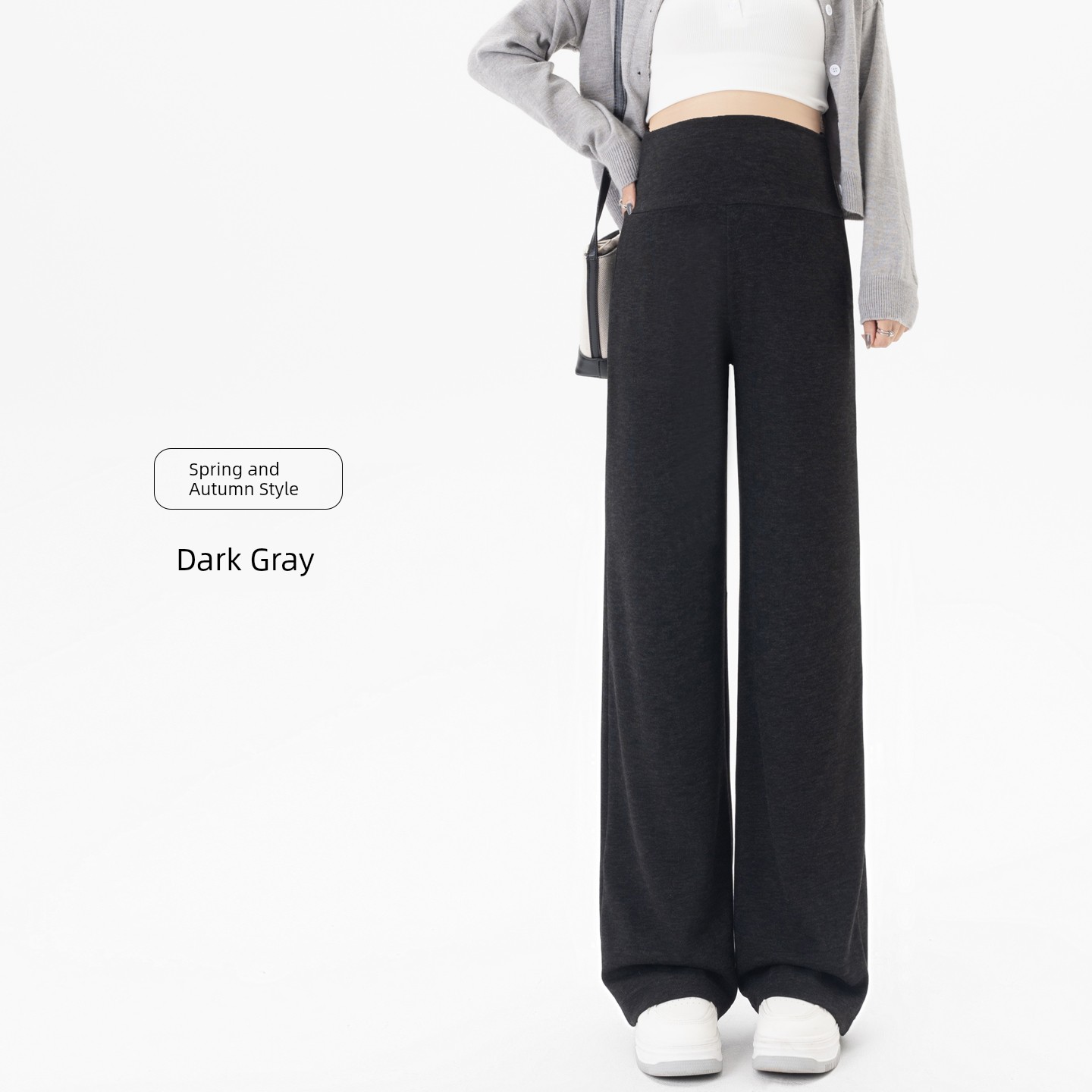 Maternity Pants for Spring, Autumn, and Winter, Straight Wide-Leg Pants, Loose and Casual, Do Not Squeeze the Belly, Fall Pants That Do Not Slip down — 3