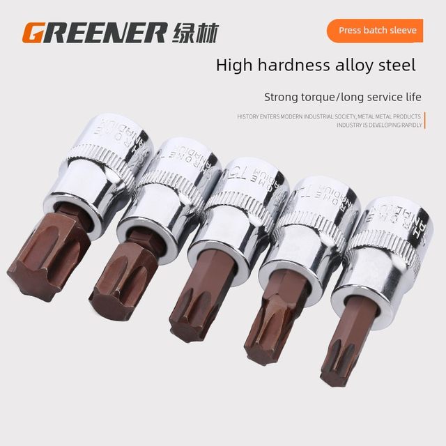 Green Forest Tool T40 Inner Plum Blossom Rotary Tool Head Electric Hexagonal Sleeve M10 Wind Cannon Pneumatic Wrench Set