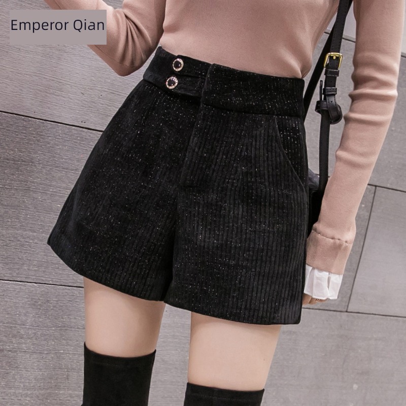 Velvet Autumn and winter clothes Show thin Versatile Wear out Boots and trousers