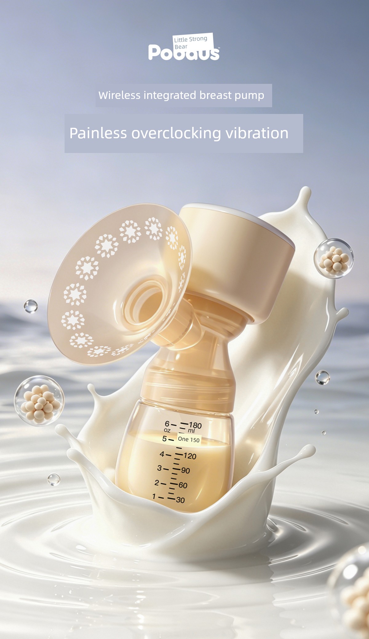 Fully Automatic Electric Breast Pump, Painless Micro-Vibration Massage Breast Milk Extractor, Silent Breast Pump, Milk Collector — 2