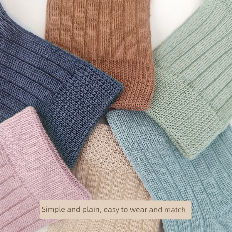 Koala Nose Nose [Elastic Soft Sunken Stripe Socks · Easiest for Match Tight] Men and Women Baby Breathable Multi-Color Baby Socks — 4