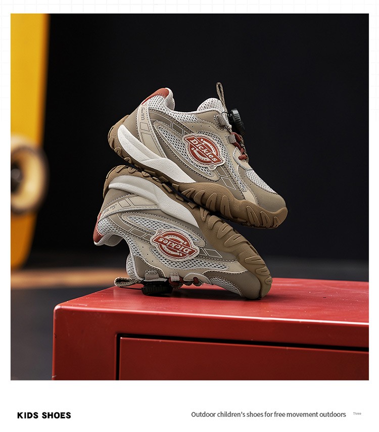 Dickies Kidsren's Outdoor Hiking Shoes New Autumn Breathable Kidsren's Shoes Knob Buckle Sports Shoes Versatile Casual Shoes — 19