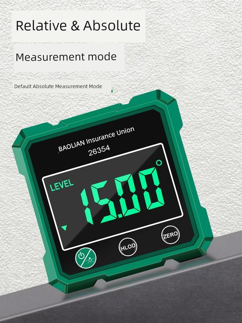 Baolian inclination meter level balance measurement digital display level magnetic absorption laser slope angle angle ruler tool