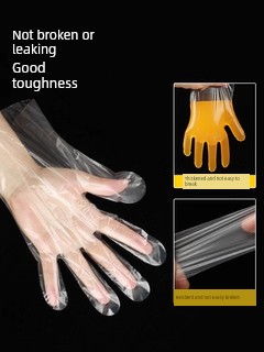 PE Lobster Transparent Plastic Film Disposable Gloves