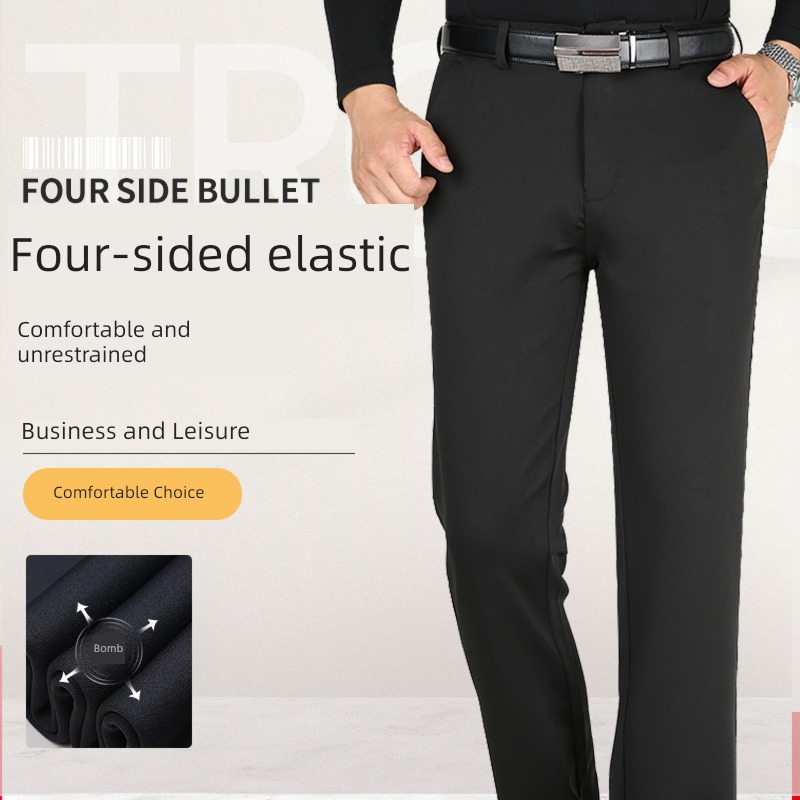 middle-aged person dad Thick style business affairs leisure time Suit pants