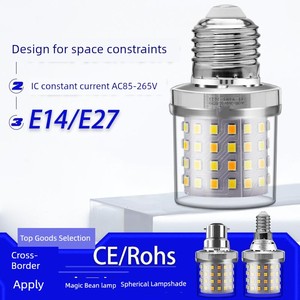Led Magic Bean Bulb E27 Screw E14 Small round Globe Super Bright Energy Saving For Home Variable Light with Three Colors