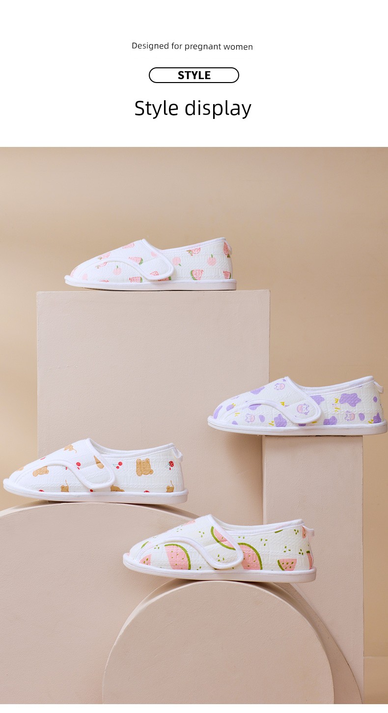 Postpartum Shoes with Covered Heels, All-Season Style, Soft-Soled, Non-Slip, for Pregnant Women, Autumn, Postpartum, Thick-Soled, Summer Thin Cotton — 21