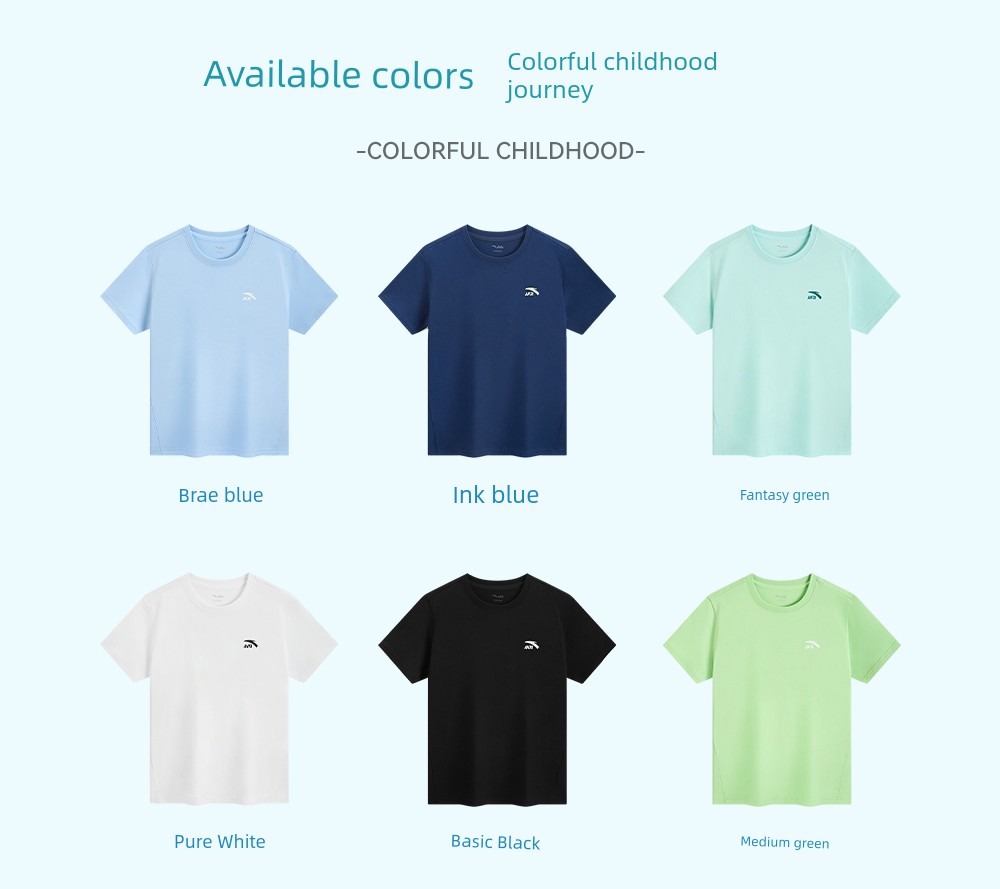 Anta Kidsren's Long-Sleeved T-Shirt Long-Sleeved Outdoor Sports Quick-Drying Boys' Short-Sleeved 2026 Spring & Fall New Youth Kidsren's Clothing — 24