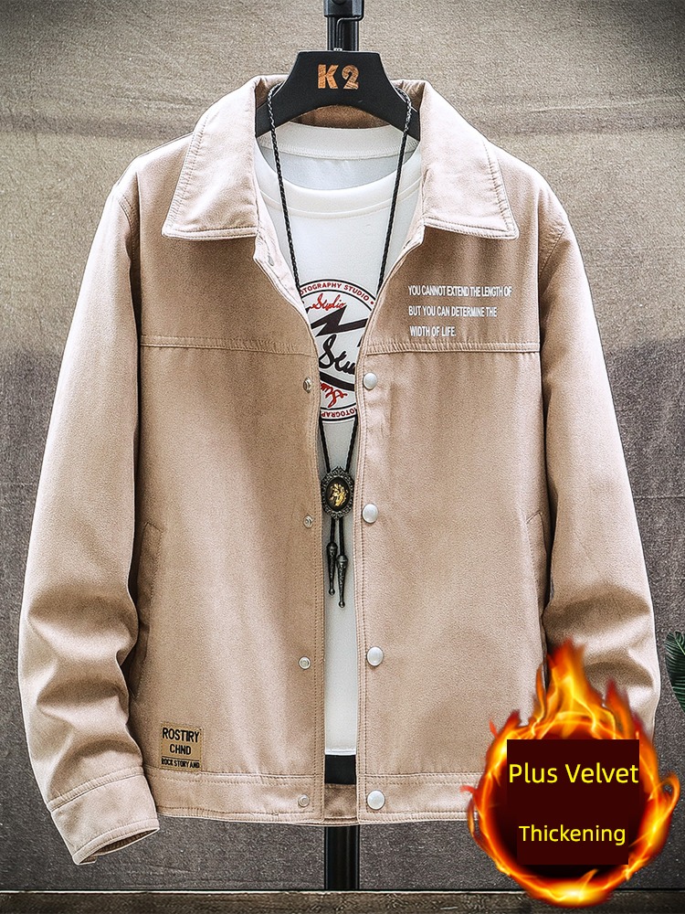 Chaopai corduroy winter easy Cardigan man loose coat