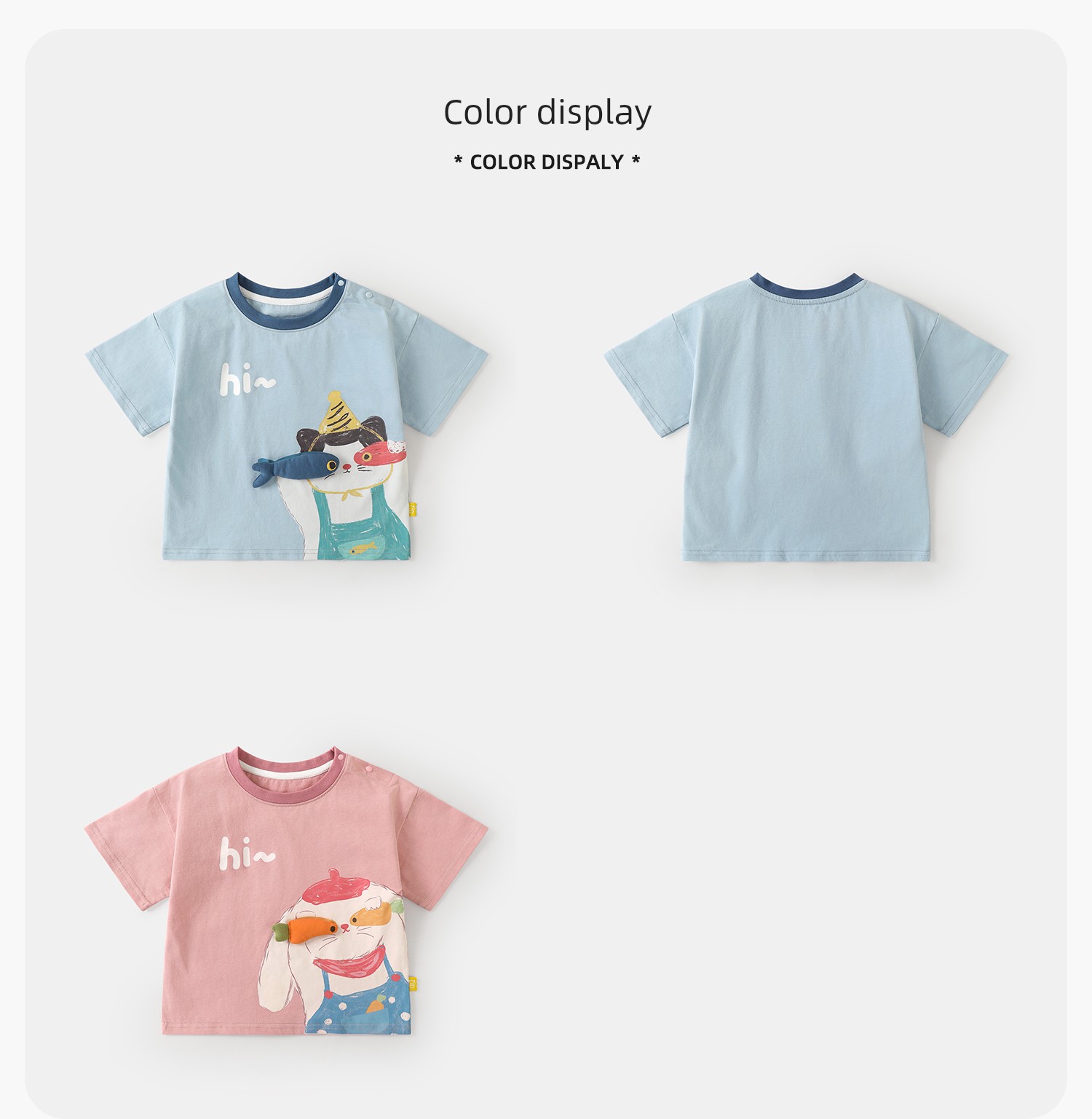 Kaka Panda Baby Clothes Boys Cartoon Short-Sleeved T-Shirt Summer Style Girls Baby Half-Sleeved Summer Tops Kidsren's Tops — 15
