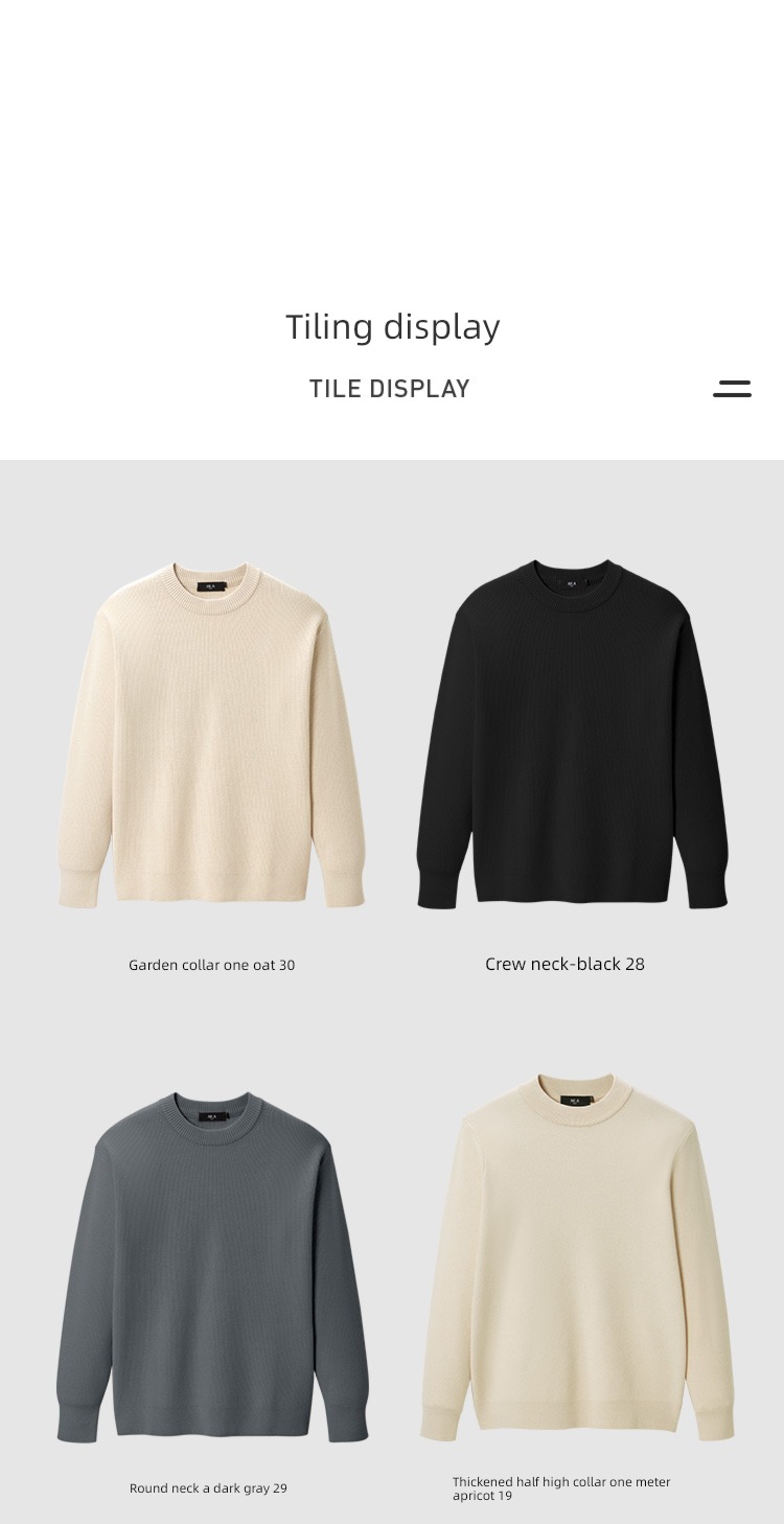 Home of Hailan keep warm Round neck lovers black sweater