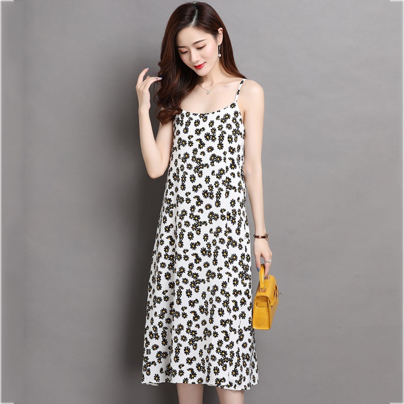 Sleeveless vest Daisy summer wear camisole Dress