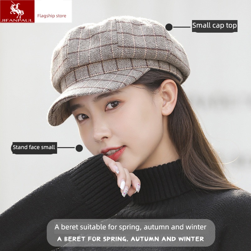 ma'am spring and autumn Show a small face fashion Bailey winter Hat