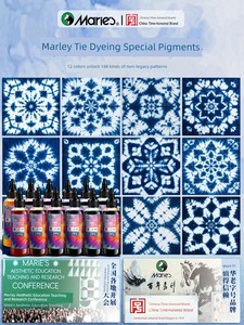 Marley Tie-Dye DIY Material Package Tie-Dye Paint Tool Suit Square Towel Wax Dyed Grass and Wood Dye Cloth Kindergarten 