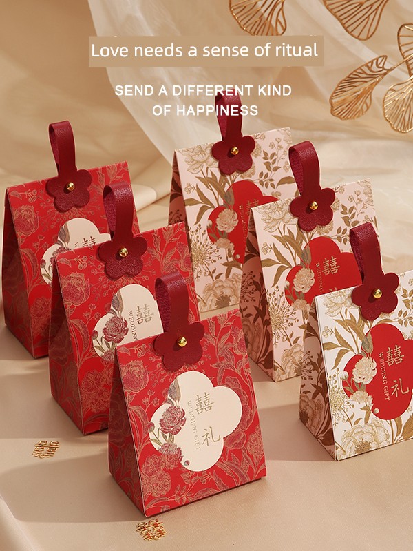 Sugar Box 2026 New Model Floral Wedding High-End Candy Box Wedding Engagement Candy Box Candy Packaging Box