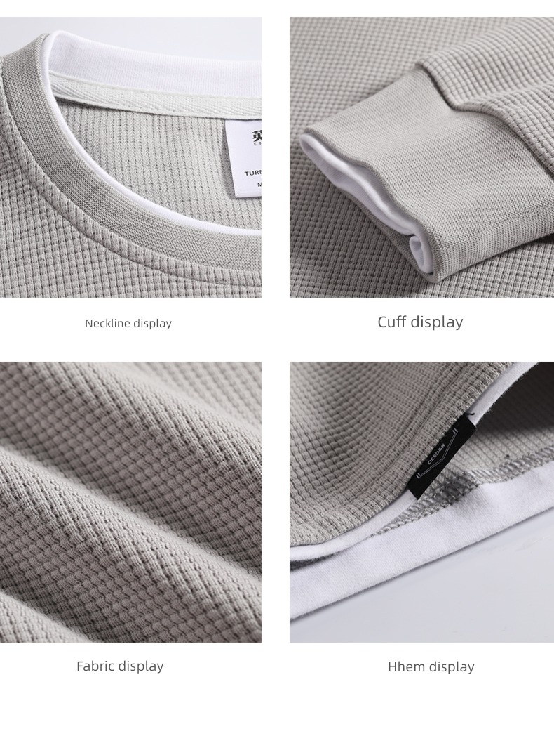Concave convex Ying julun Texture sense Wolfgang Long sleeve T-shirt