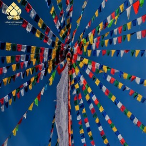 Tibetan-Style Five-Color Flags, Prayer Flags, Cloth Banners, Wind Horse Flags, Multicolored Flags, Tibetan Rongda Golden