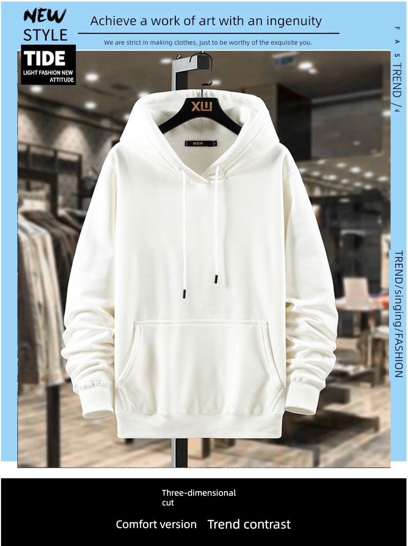 pure cotton Autumn and winter Hooded Fattening easy customized Sweater