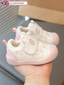 British Nu Baby Toddler Shoes for Girls, Spring and Autumn Shoes for One-Year-Old Children, Soft-Soled Breathable Infant