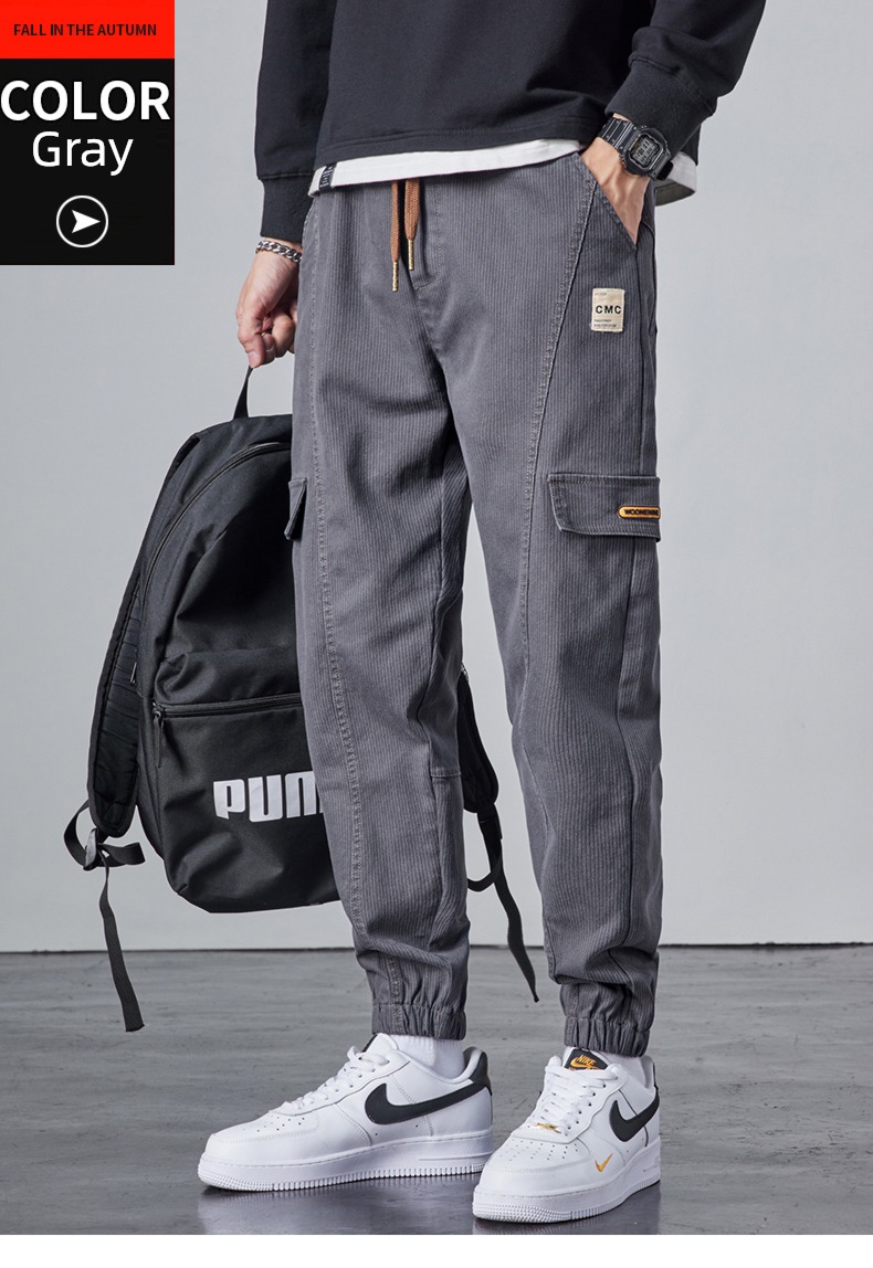 Autumn and winter easy Tie one's feet Harlan leisure time Overalls