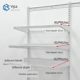 AA column storage rack 800 library wall-mounted metal wardrobe storage storage room wall-mounted open clothes grid board